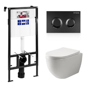 Изображение товара Инсталляция Bettoserb Sava Fix Slim c безободковым унитазом Rimless и сиденьем микролифт Изображение товара Инсталляция Bettoserb Sava Fix Slim c безободковым унитазом Rimless и сиденьем микролифт