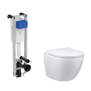 Изображение товара Инсталляция Ideal Standard с безободковым унитазом Vincea Globo, крышка микролифт, E233267/VT1-14S