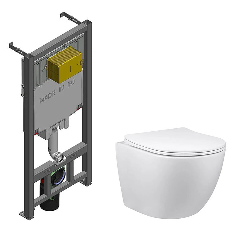 Изображение товара Инсталляция Jacob Delafon с безободковым унитазом Vincea Globo и крышкой микролифт