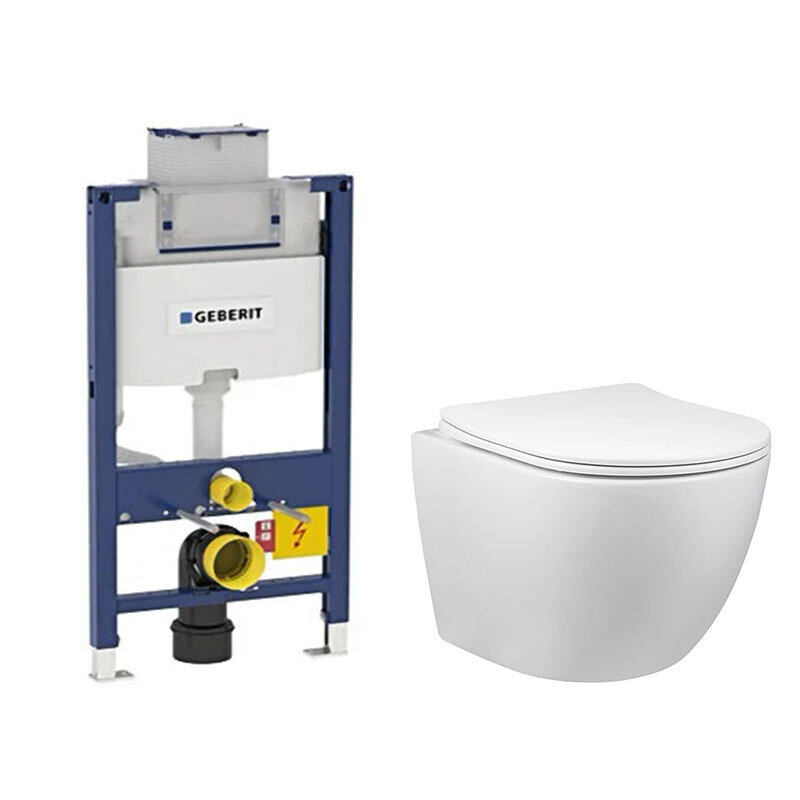 Изображение товара Инсталляция Geberit Omega для подвесного унитаза Vincea Globo VT1-14S с крышкой микролифт