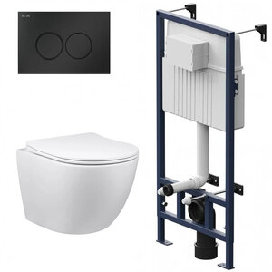 Изображение товара Инсталляция Am.Pm ProC с безободковым унитазом Vincea Globo, крышка микролифт, клавиша смыва, I012707/VT1-14S/I070138