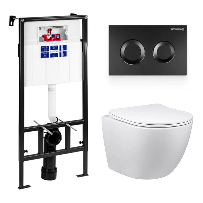 Изображение товара Инсталляция с безободковым унитазом Vincea Globo и крышкой микролифт, SET40006467/VT1-14S