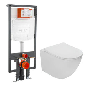 Изображение товара Инсталляция Vitra с безободковым унитазом Vincea Globo, крышка микролифт, 748-5800-01/VT1-14T