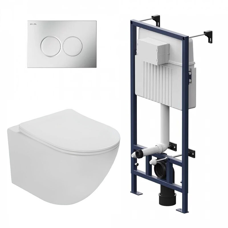 Изображение товара Инсталляция Am.Pm ProC с безободковым унитазом Vincea Globo и крышкой микролифт