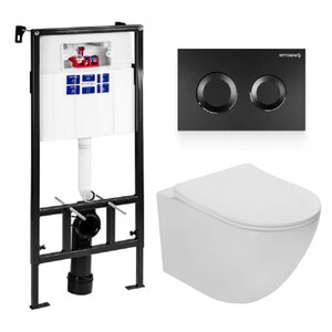 Изображение товара Инсталляция Bettoserb Sava Fix Slim с безободковым унитазом Vincea Globo и крышкой микролифт