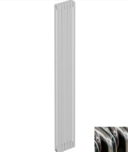 Изображение товара Радиатор стальной трубчатый Rifar Tubog 3180-06-B1, TUB 3180-06-TL, 6 секций, боковое подключение, серый