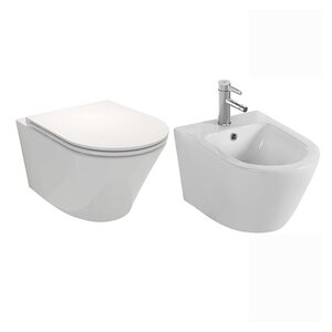 Изображение товара Комплект подвесного унитаза с биде Jacob Delafon Rodin+, EMJ0002-00/EDY102-00/E23280-00, белый