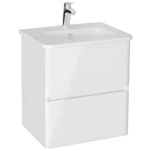 Изображение товара Тумба с раковиной Vitra Mia Plus Round 69816, 60 см, подвесная, белый