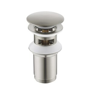 Изображение товара Донный клапан для раковины Timo 8011/13 с переливом клик-клак цвет никель матовый