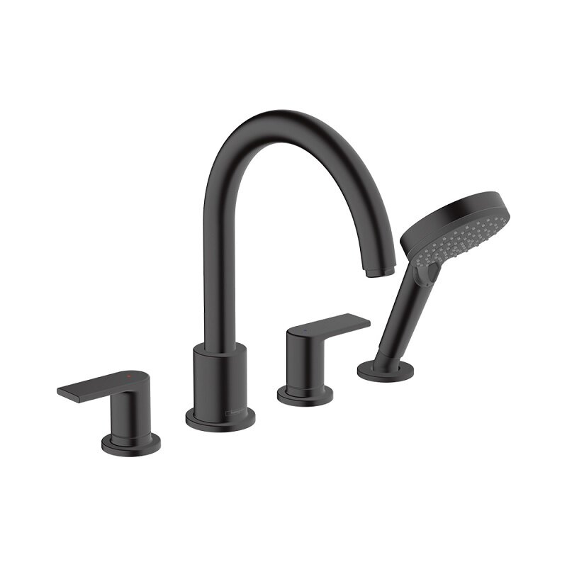 Изображение товара Смеситель для ванны и душа Hansgrohe Vernis Blend, 71459670S, монтаж на борт ванны, с внутренней частью, черный матовый Изображение товара Смеситель для ванны и душа Hansgrohe Vernis Blend, 71459670S, монтаж на борт ванны, с внутренней частью, черный матовый