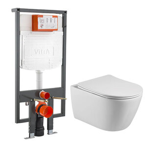 Изображение товара Инсталляция Vitra с безободковым унитазом Aquatek Бетта, крышка микролифт, 748-5800-01