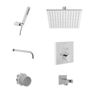 Изображение товара Комплект смесителей с термостатом Vitra Root Square A49309EXP, цвет хром