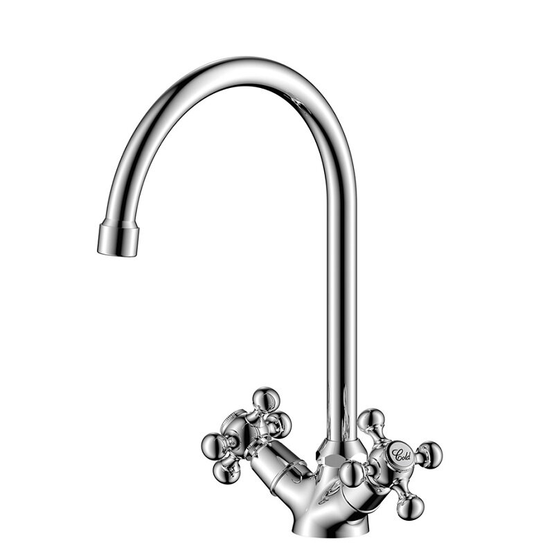 Изображение товара Смеситель для кухонной мойки Olive's Girona 01431GR хром двухзахватный