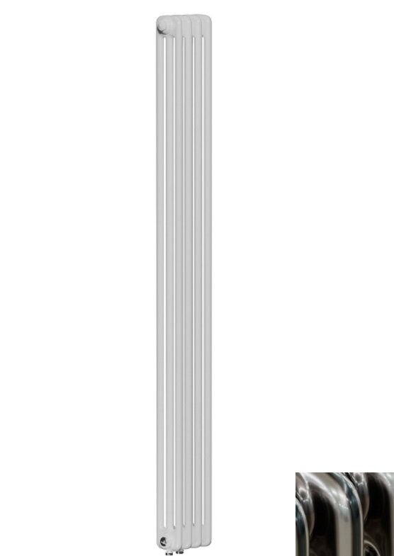 Изображение товара Радиатор стальной трубчатый Rifar Tubog Ventil 3180-04-DV1 4 секции Нижнее подключение Серый