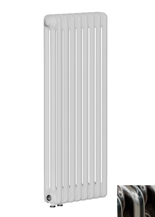 Изображение товара Радиатор стальной трубчатый Rifar Tubog Ventil 3180-06-DV1, TUB 3180-06-DV1-TL, 6 секций, нижнее подключение, серый