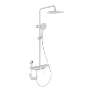 Изображение товара Душевая система Olive's Kabrera 37294KBW, с гигиеническим душем, цвет белый матовый