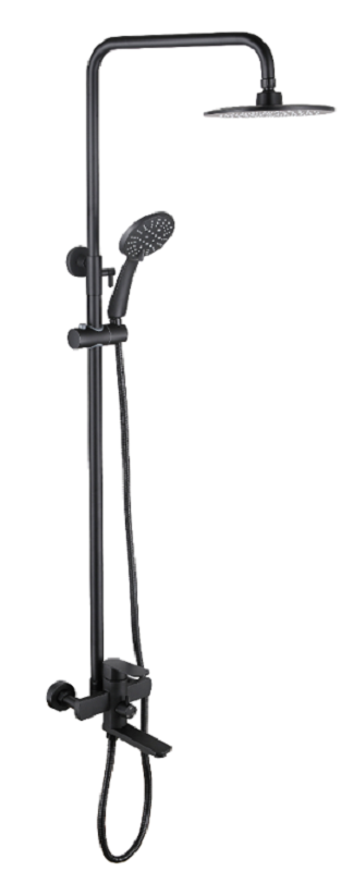 Изображение товара Душевая система Olive's Estena 29292ENB с изливом, черный матовый