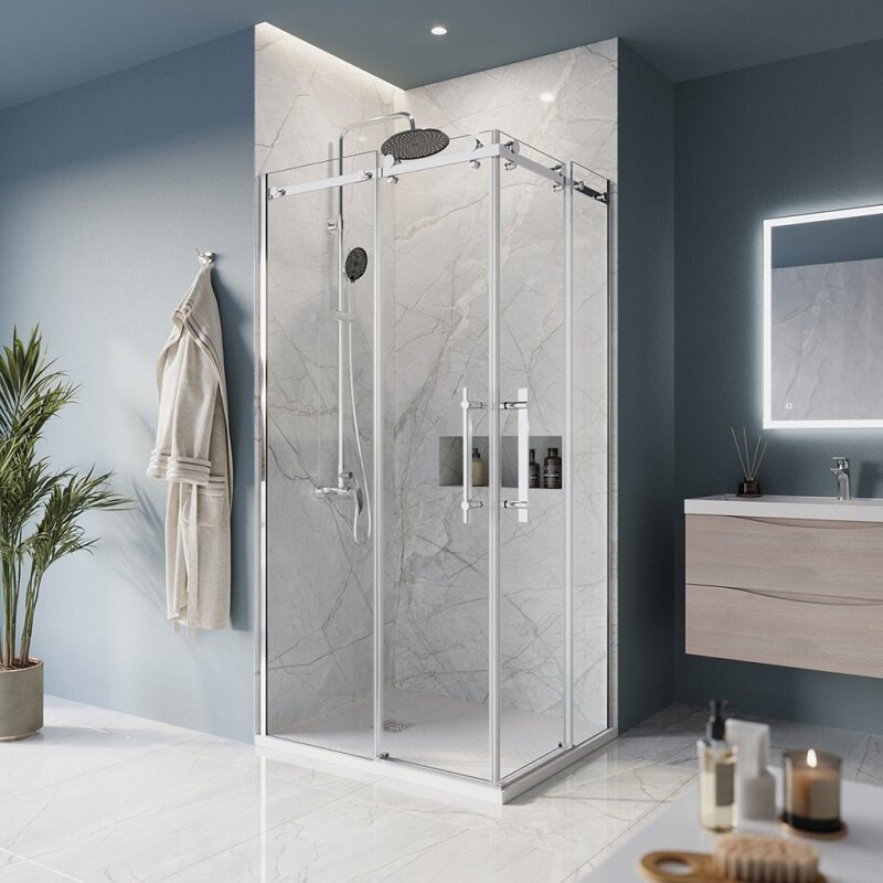 Изображение товара Душевой уголок BelBagno MARINO-AH-2-100/80-C-CR 100 x 80 см