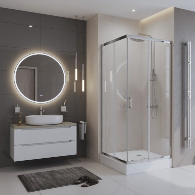 Изображение товара Душевой уголок BelBagno UNO-195-A-2-85-C-Cr: квадрат 85x85, прозрачноe стекло, профиль хром Изображение товара Душевой уголок BelBagno UNO-195-A-2-85-C-Cr: квадрат 85x85, прозрачноe стекло, профиль хром