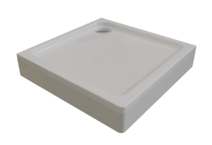 Изображение товара Душевой поддон Радомир Берген 80х80 см квадратный акрил белый хром