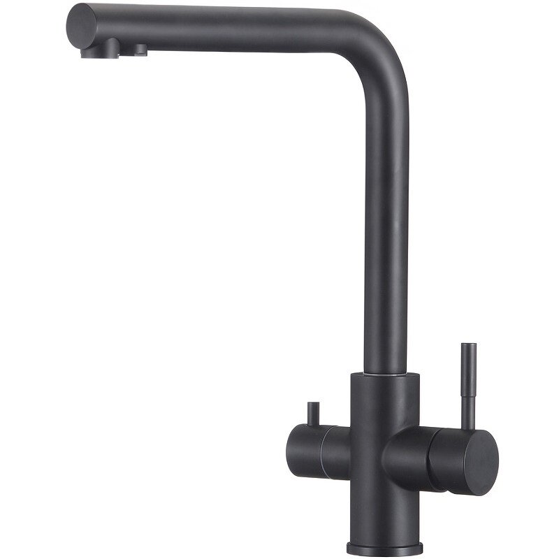 Изображение товара Смеситель для кухонной мойки Olive's Balear 13450BLB, с подключением к фильтру, цвет черный матовый