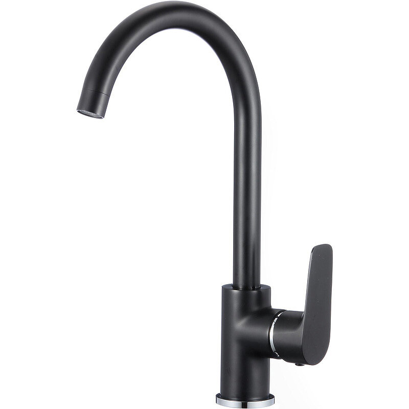 Изображение товара Смеситель для кухонной мойки Olive s Tieso 26430TSB черный матовый однорычажный