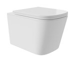 Подвесной унитаз Aqueduto Macio Plus MACT0210, безободковый, с сиденьем микролифт, Торнадо, белый - фото 1