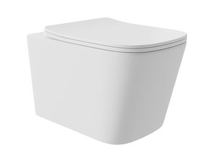 Изображение товара Подвесной унитаз Aqueduto Macio Plus MACT0220, безободковый, с сиденьем микролифт, Торнадо, белый матовый