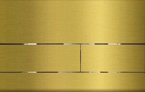 Изображение товара Клавиша смыва AQUAme AQM4117BG механическая золото шлифованное для унитаза