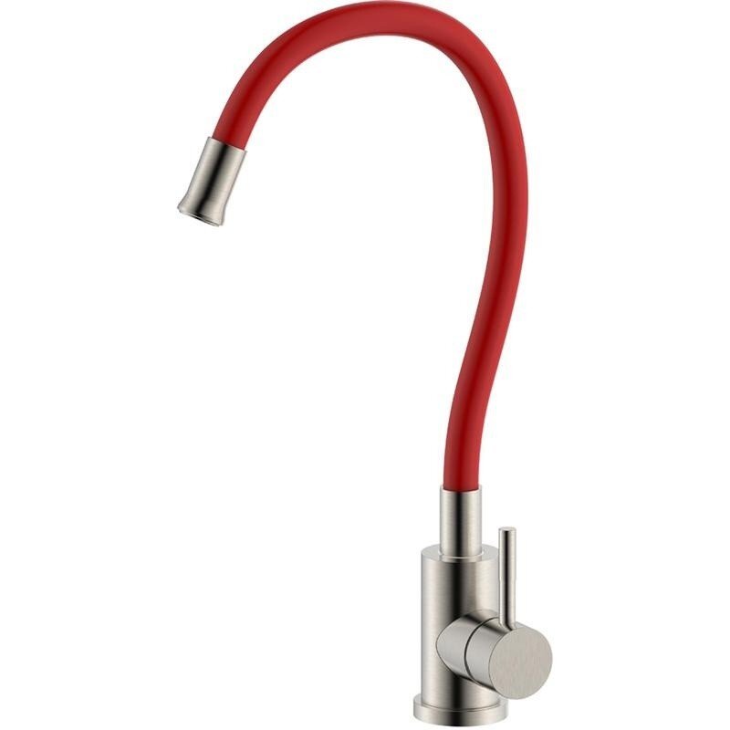 Изображение товара Смеситель для кухонной мойки Olive's Balear 13435-3BLR сатин/красный