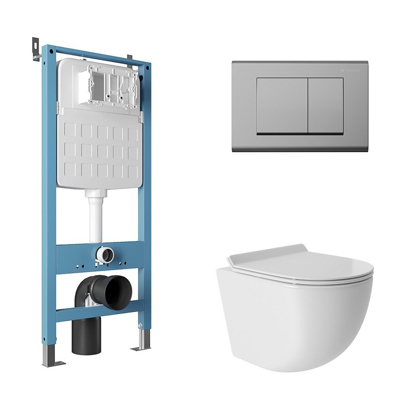 Изображение товара Унитаз подвесной Aqueduto AQDS100T с инсталляцией и микролифтом