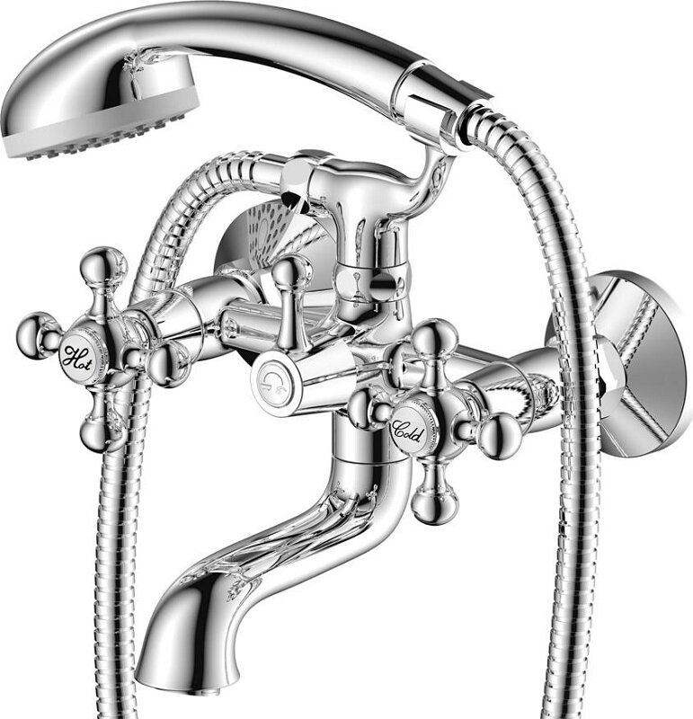 Изображение товара Смеситель Olive's Girona 01201GR для ванны и душа с душевым гарнитуром