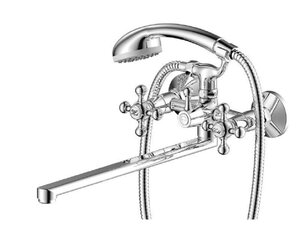 Изображение товара Смеситель для ванны и душа Olive's Girona 01221GR, с душевым гарнитуром, хром