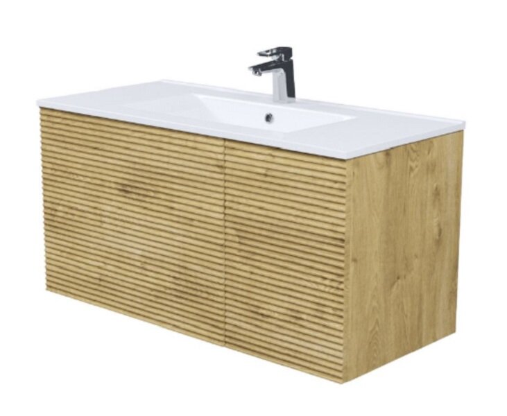 Изображение товара Тумба с раковиной Iddis Bild BIL10V0i95K 100 см подвесная дуб светлый