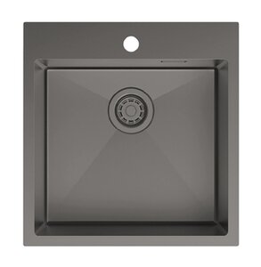 Изображение товара Мойка кухонная Iddis Haze HAZ49GMi77, 49 см, нержавеющая сталь, графит матовый