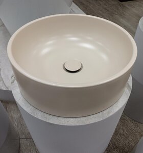 Изображение товара Стальная накладная раковина Bette Balance A248-422 45 см бежевый матовый