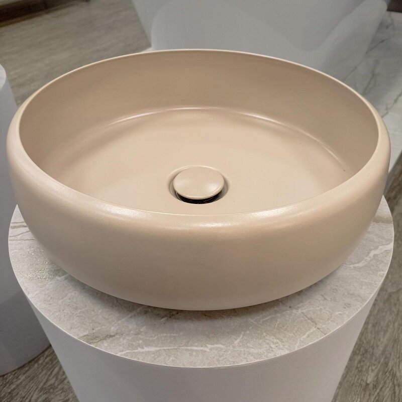 Изображение товара Раковина стальная Bette BetteCurve A245-424, 42 см, накладная, Sand матовый Изображение товара Раковина стальная Bette BetteCurve A245-424, 42 см, накладная, Sand матовый