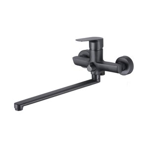 Изображение товара Смеситель для ванны и душа Olive's Tieso 26221TSB черный матовый с душевым гарнитуром