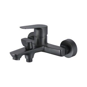 Изображение товара Смеситель для ванны и душа Olive's Tieso 26201TSB, с душевым гарнитуром, черный матовый