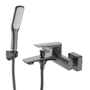 Изображение товара Смеситель для ванны и душа Olive's Viar 28201VRGM, с душевым гарнитуром, оружейная сталь матовая