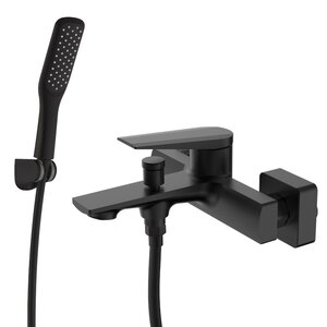 Изображение товара Смеситель для ванны и душа Olive's Viar 28201VRB, с душевым гарнитуром, черный матовый