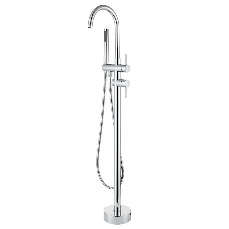 Изображение товара Смеситель для ванны и душа напольный Olive's Balear 13624BL, с душевым гарнитуром, хром