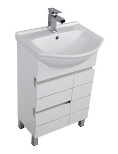 Изображение товара Тумба под раковину Aquanet Доминика 60 00171684, цвет фасада белый