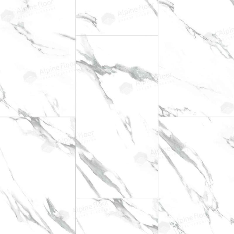 Изображение товара Виниловый пол LVT Alpine Floor Light Stone ECO-15-19, плитка 30 х 60 см, декор Делмар, клеевая, белая, 2.5 мм