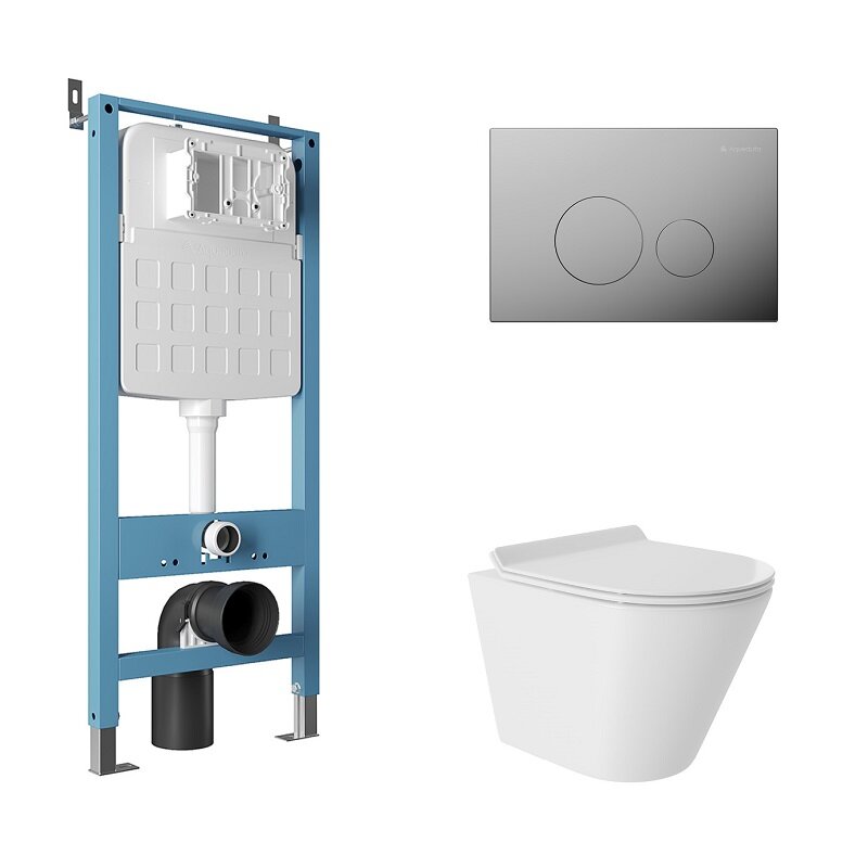 Изображение товара Комплект Aqueduto AQDS173T унитаз инсталляция Tecnica с крышкой микролифт