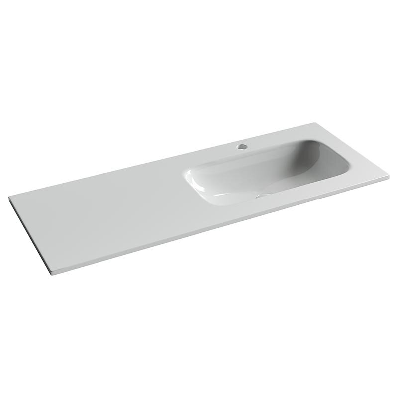 Изображение товара Раковина Ceramicanova Grace CN7021 встраиваемая Белая 121х45.7 см с правой чашей