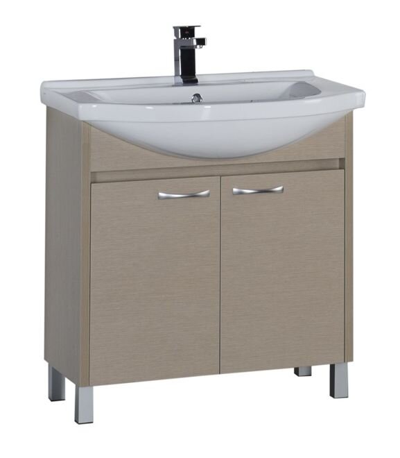 Изображение товара Тумба под раковину Aquanet Донна 80 светлый дуб напольная 2 дверцы