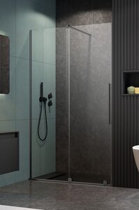 Изображение товара Душевая дверь Radaway Furo DWJ, 10107522-92-01L, 52,2 см, стекло прозрачное 8 мм, профиль вороненая сталь брашированная, левая