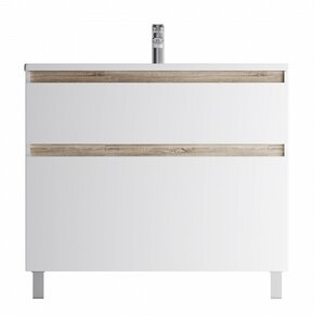 Изображение товара Тумба с раковиной Am.Pm X-Joy M85A-FSX1002-WC1002WG, 100 см, напольная, белая Изображение товара Тумба с раковиной Am.Pm X-Joy M85A-FSX1002-WC1002WG, 100 см, напольная, белая