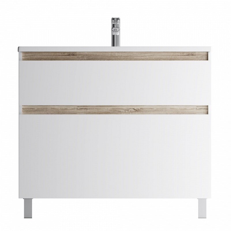 Изображение товара Тумба с раковиной Am.Pm X-Joy M85A-FSX1002-WC1002WG, 100 см, напольная, белая